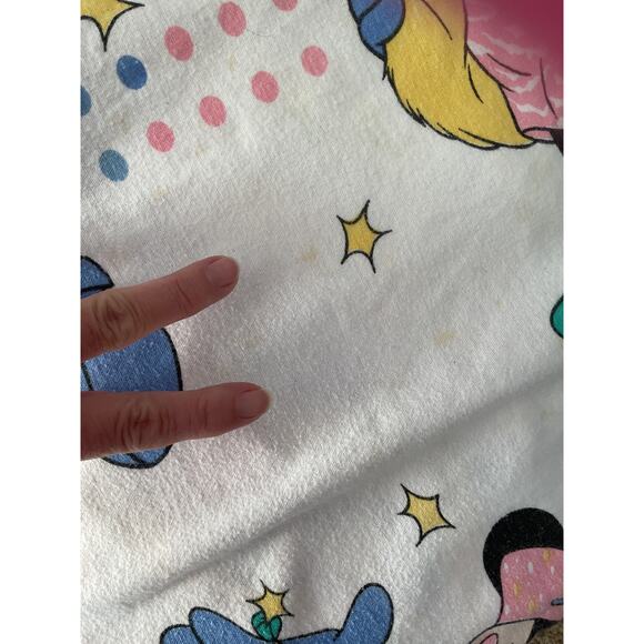 Minnie Mouse 90s Sheet Set Walt Disney Star  Flannel Flat & Fitted Twin 69"×98" - Picture 3 of 8
